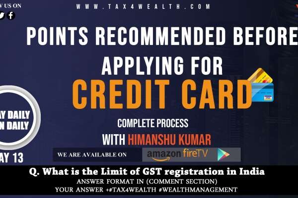 CREDIT CARD :POINTS RECOMMENDED BEFORE APPLYING FOR CREDIT CARD