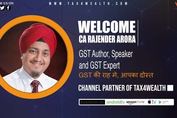 Welcome to our new Guest Speaker CA Rajender Arora