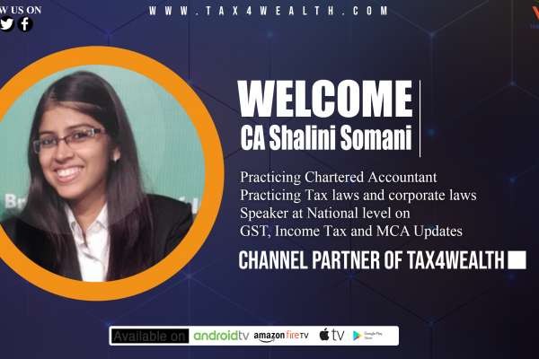 Welcome to our New Channel Partner CA Shalini Somani